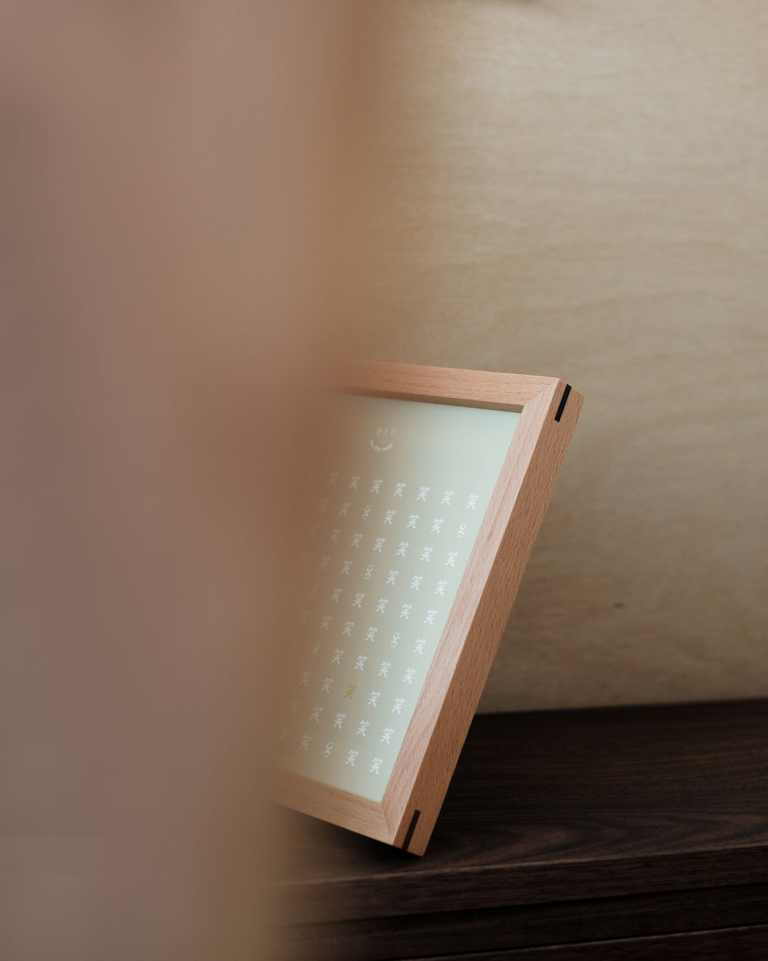 100 Smiles Mini - Limited Edition Tabletop Framed Art Print (Golden)