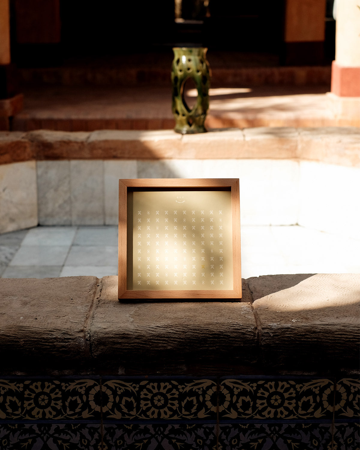 100 Smiles Mini - Limited Edition Tabletop Framed Art Print (Golden)