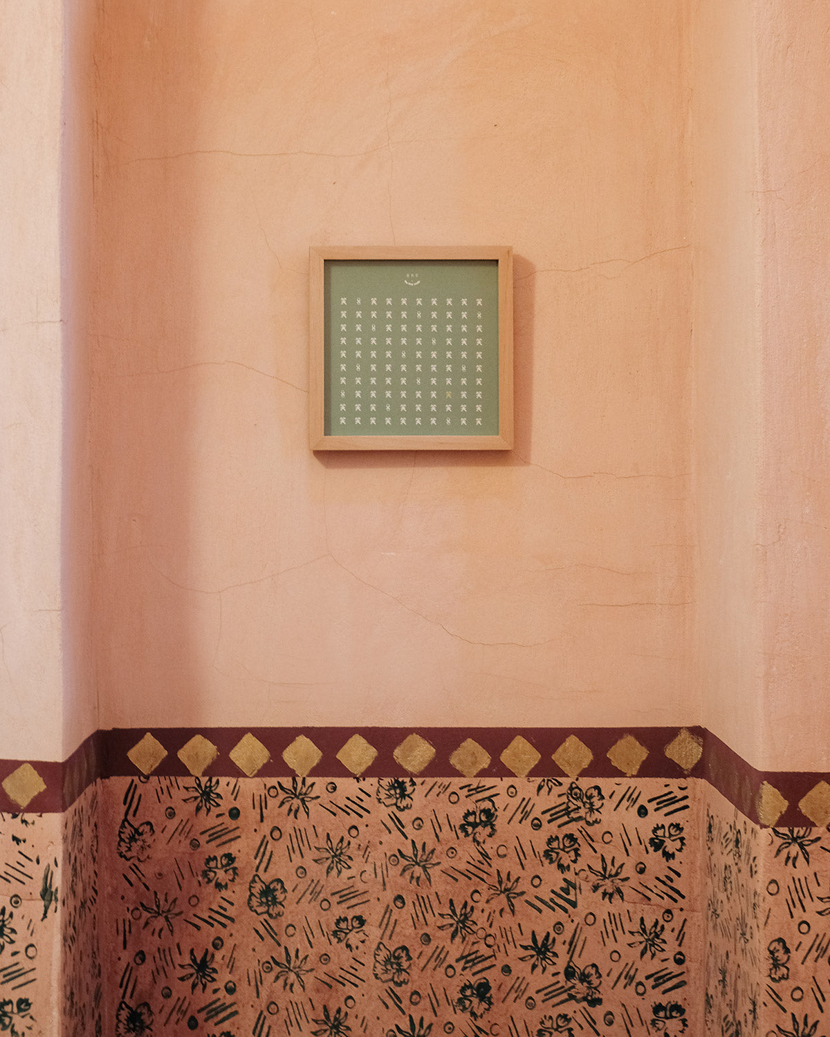 100 Smiles Mini - Limited Edition Tabletop Framed Art Print (Fern Green)