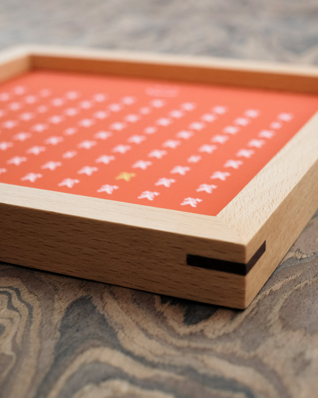 100 Smiles Mini - Limited Edition Tabletop Framed Art Print (Ruby Red)