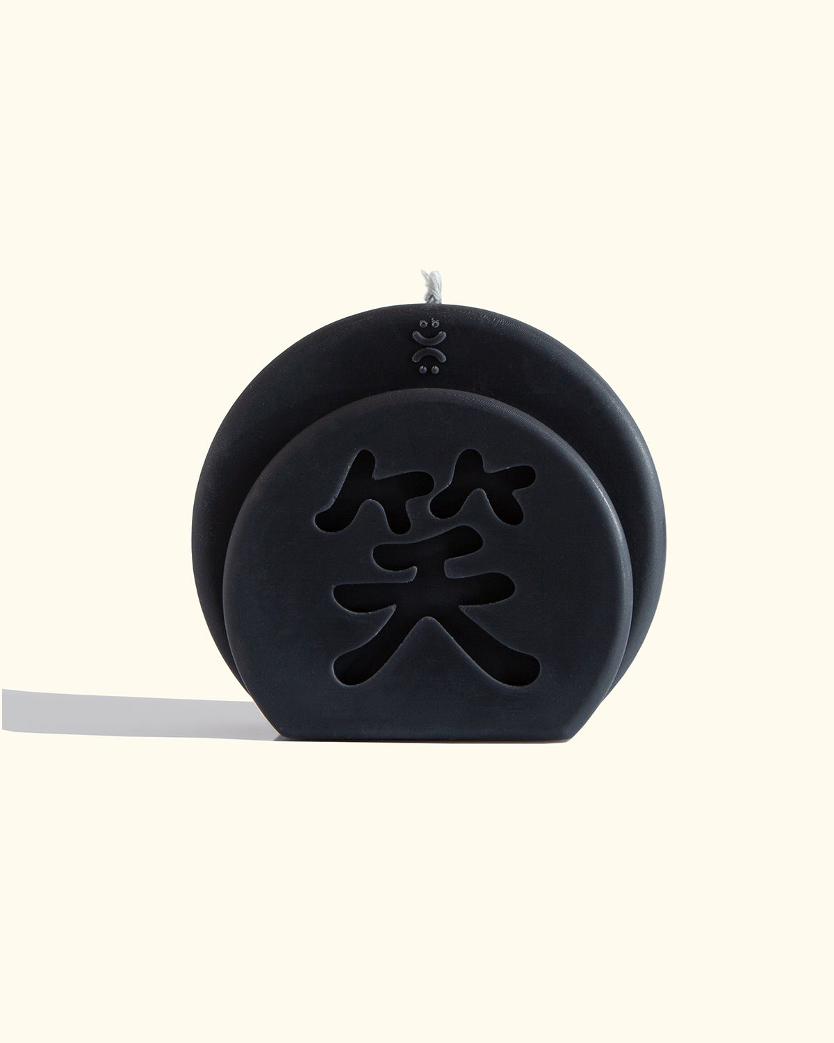 Smile Candle Sculpture - Noir