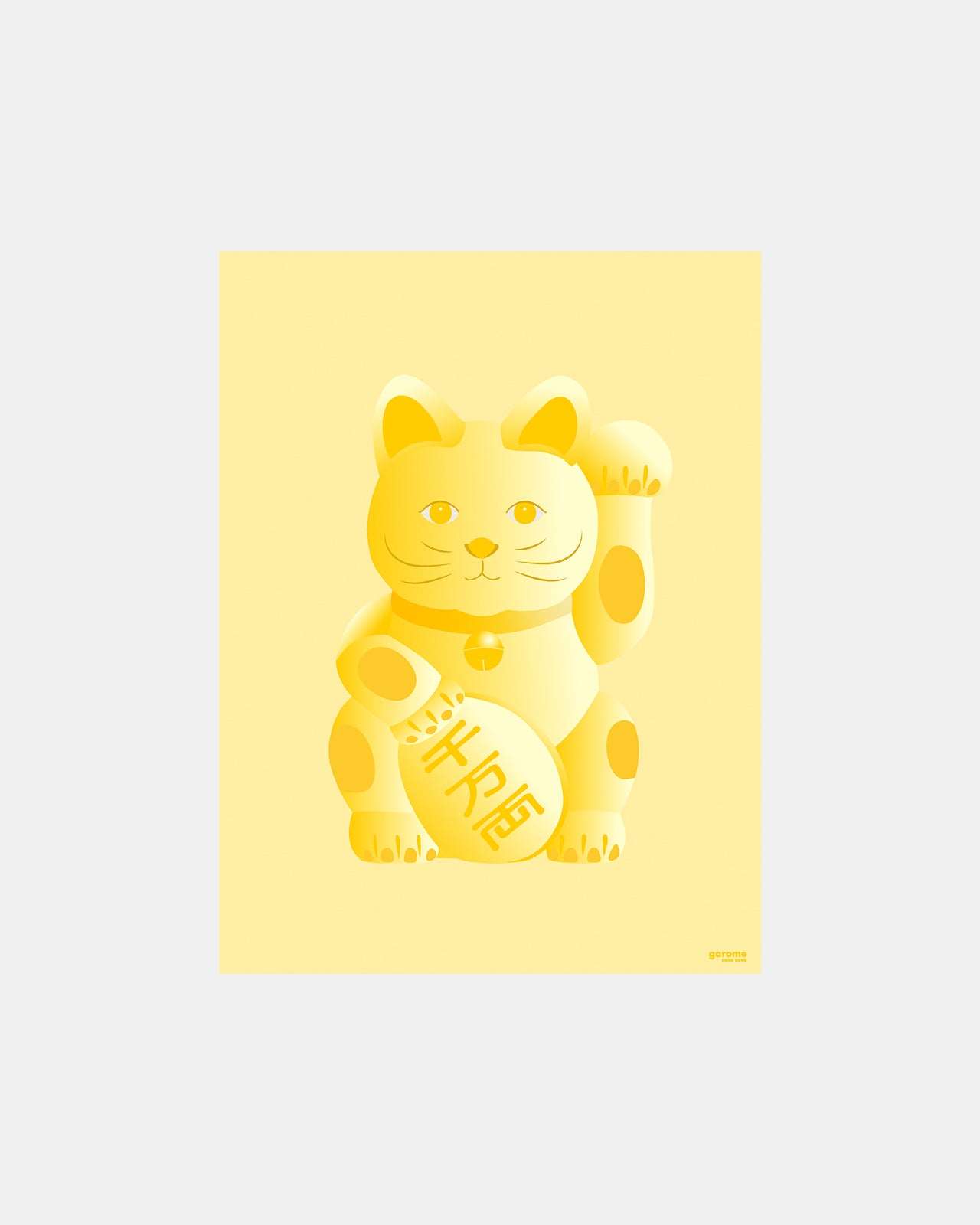 招財貓 海報 擺設 家居新年 garome hong kong shop maneki neko lucky cat art print