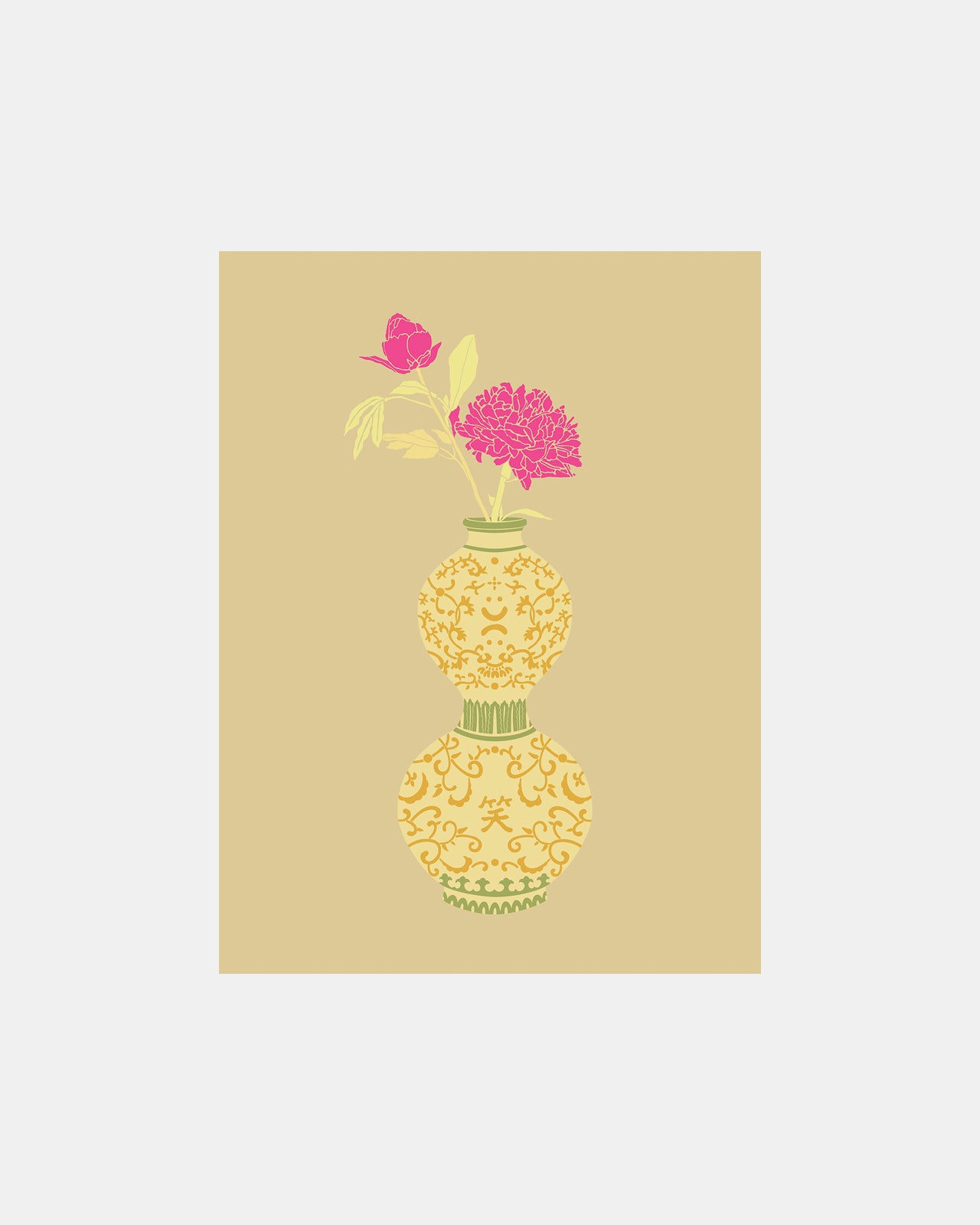 chinese vase art print pastel hong kong garome