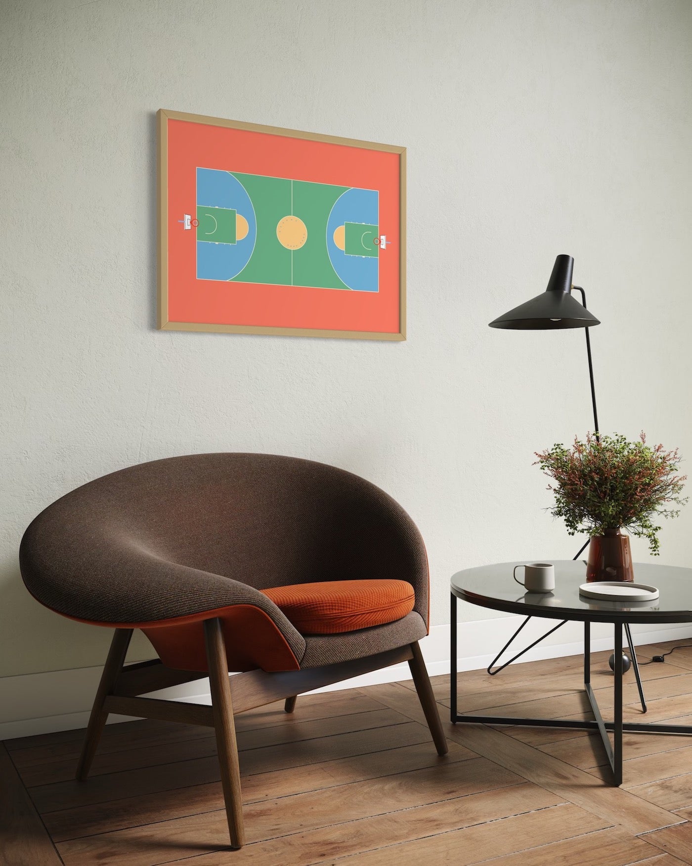 Choi Hung (Rainbow) Estate Basketball Court Hong Kong Art Print