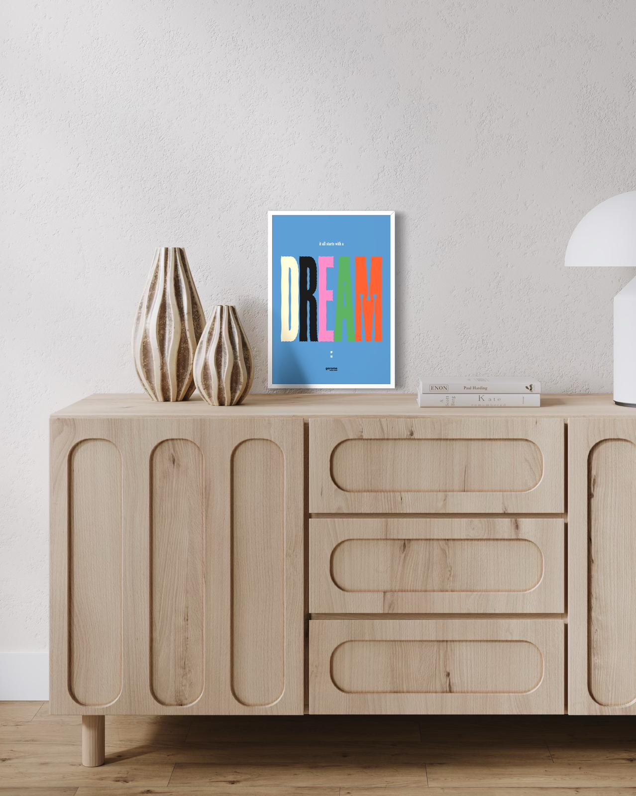 It All Starts With A Dream Art Print (Rainbow)