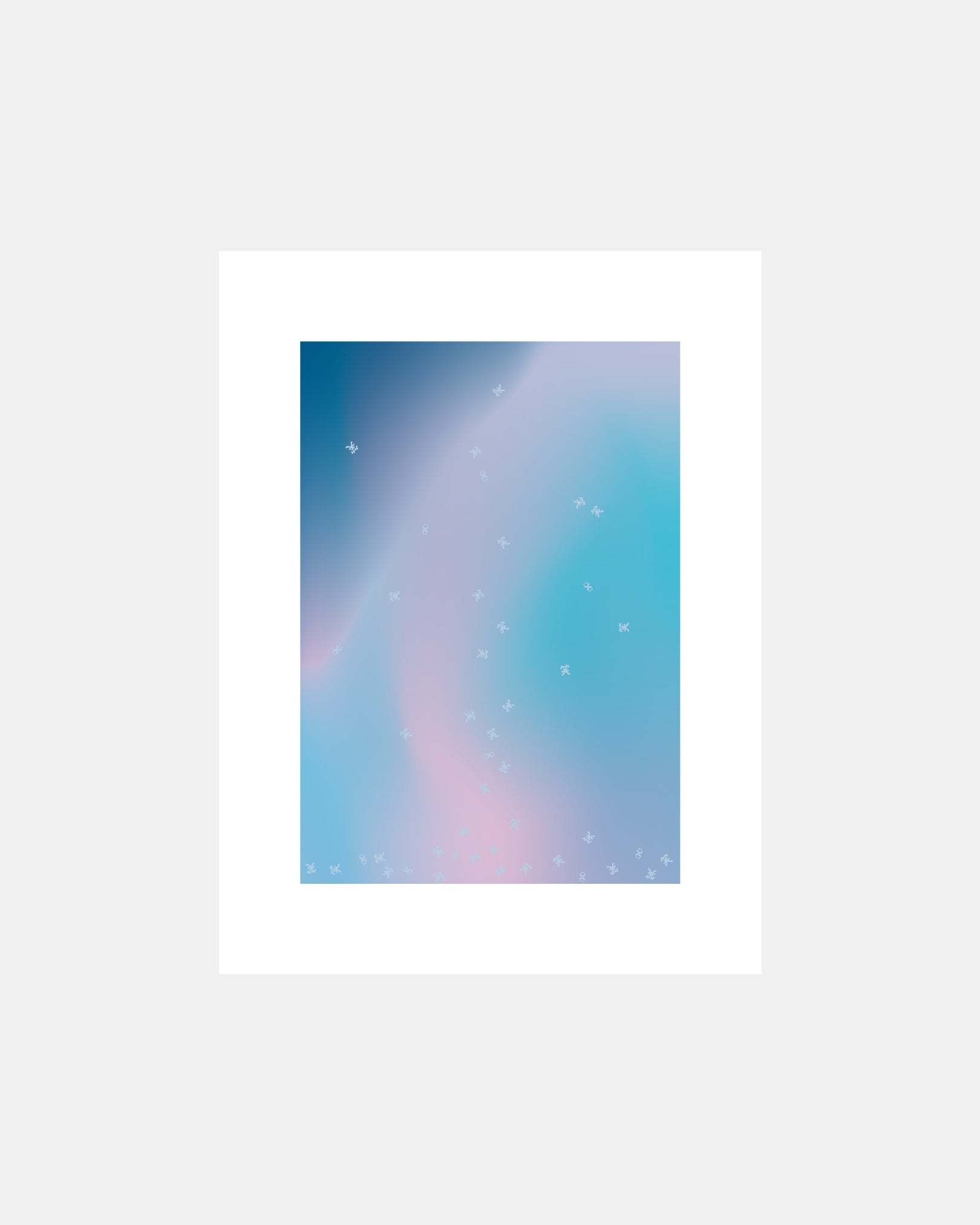 fly, flying smiles Art Print (Blue) by TTS (the tiny smile) | Limited Edition GAROME