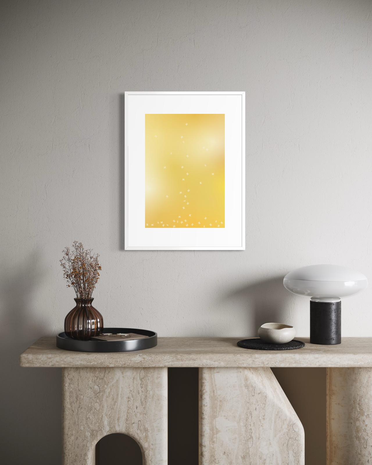 fly, flying smiles Art Print (Golden Citrine) by TTS (the tiny smile) | Limited Edition