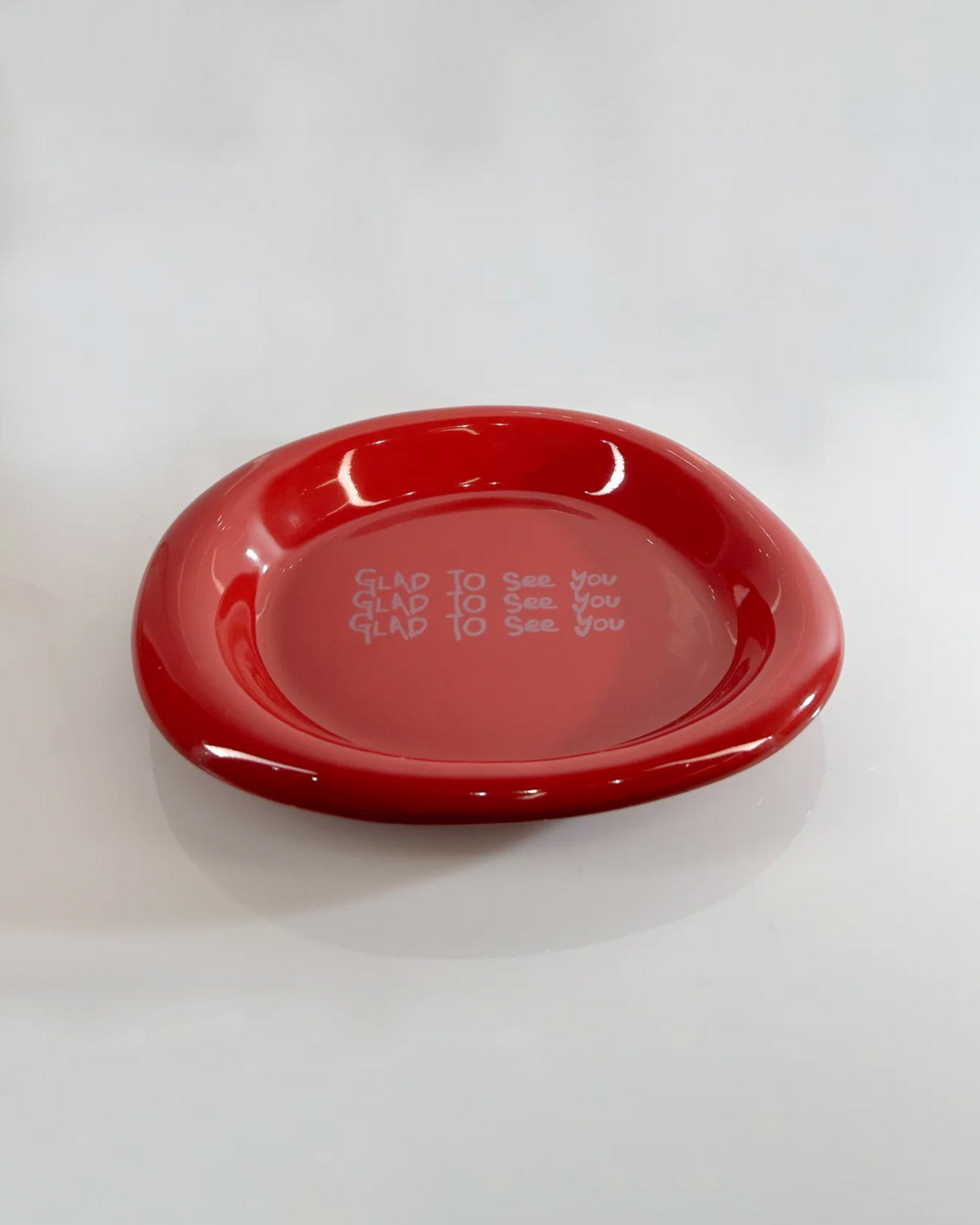 農曆新年賀禮 香港藝術設計師 紅色陶瓷碟 garome red ceramic plate