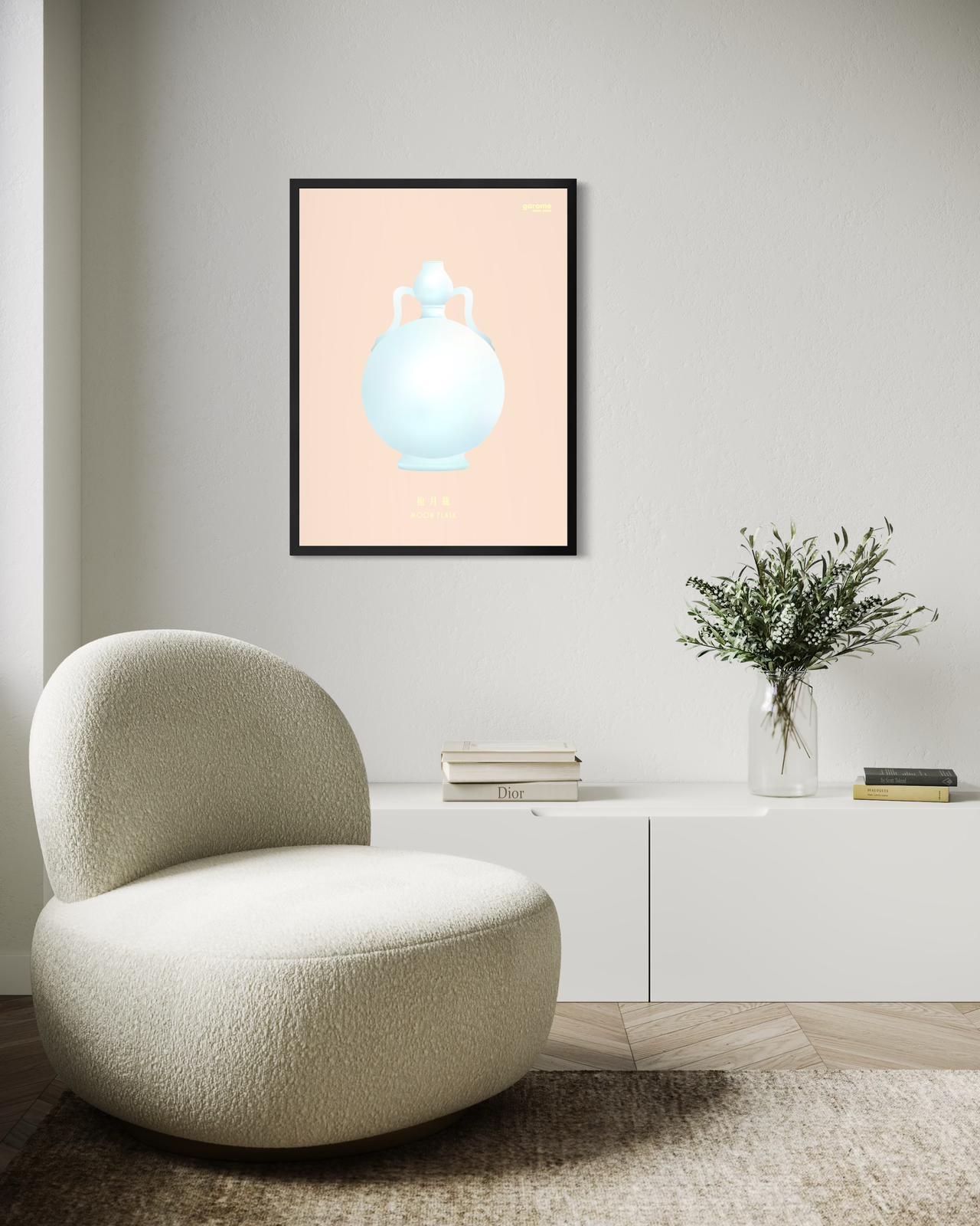 Moon Flask Minimal Art Print