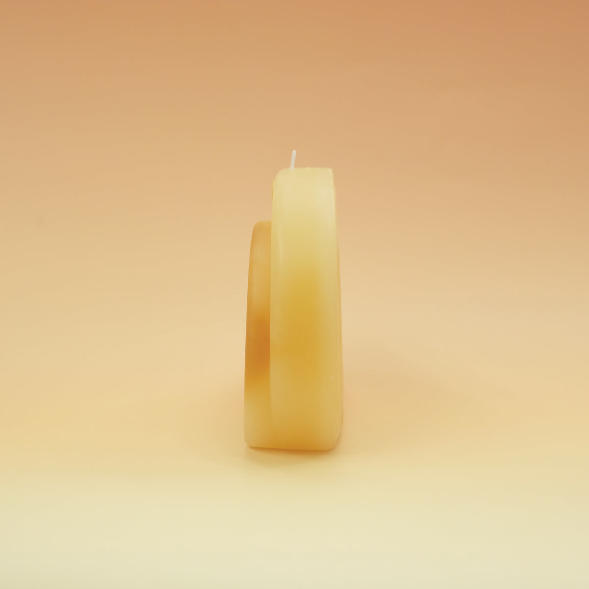 Smile Candle Sculpture - Yellow Jade