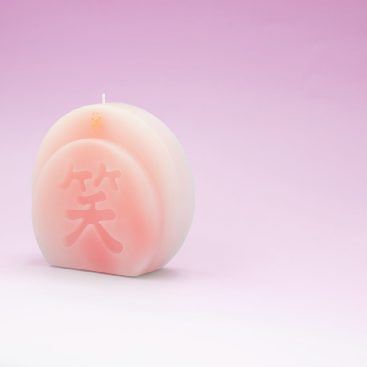 Smile Candle Sculpture - Pink Jade