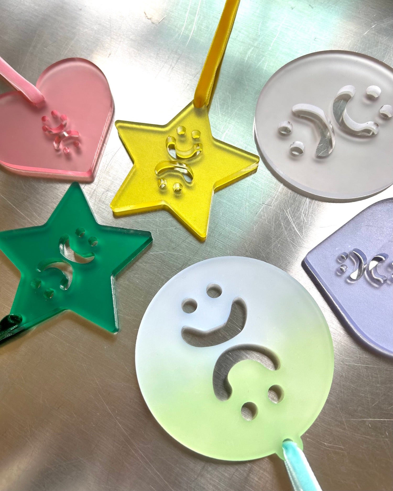 Smiley Face Festive Ornament (Set of 6)