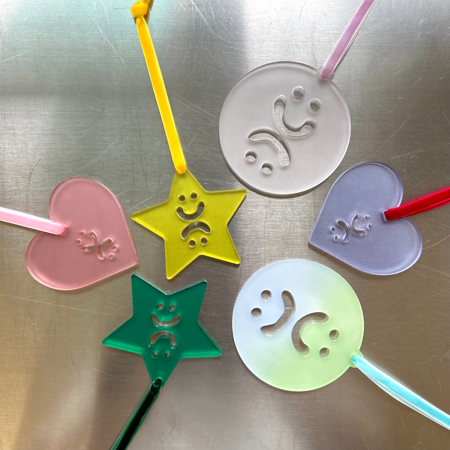 Smiley Face Festive Ornament (Set of 6)