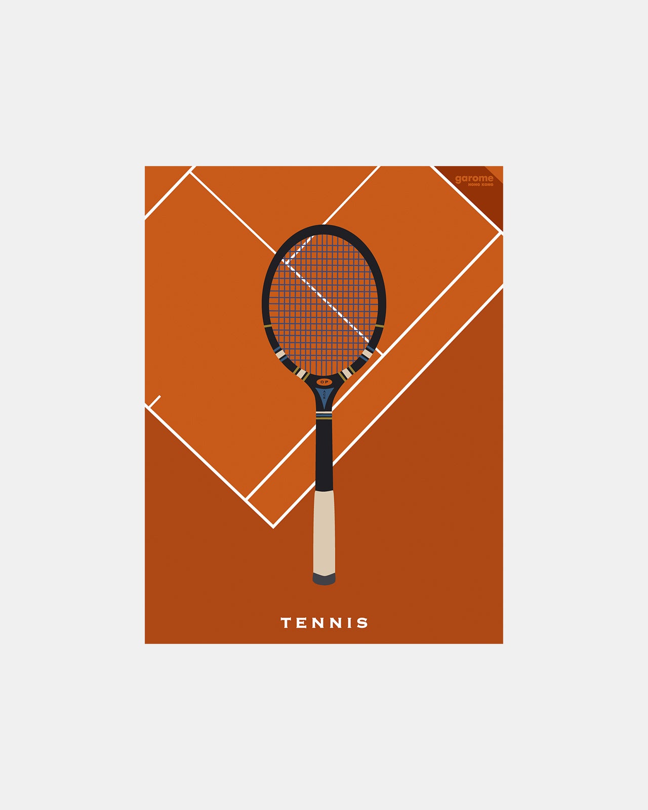 hong kong art print shop garome tennis vintage racquet sports 運動 網球禮物 海報 擺設 香港