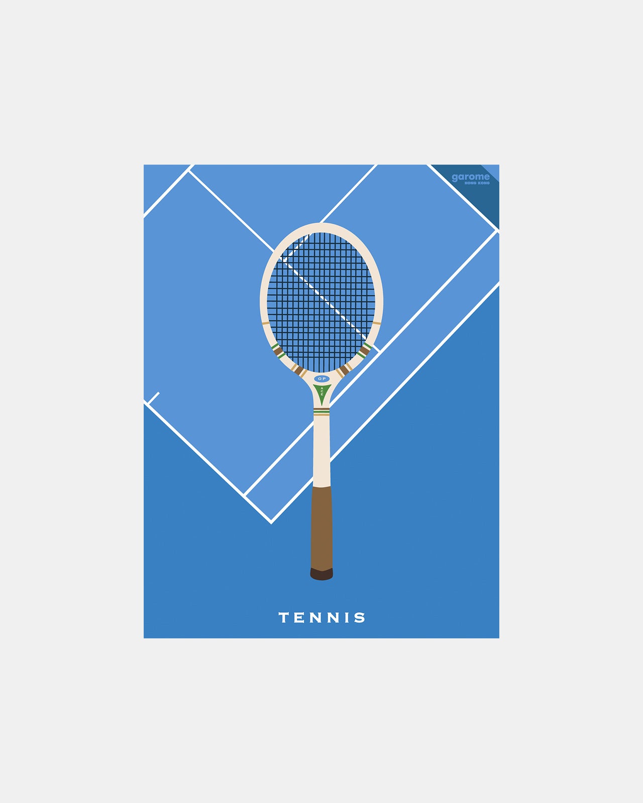 hong kong art print shop garome tennis vintage racquet sports 運動 網球禮物 海報 擺設 香港