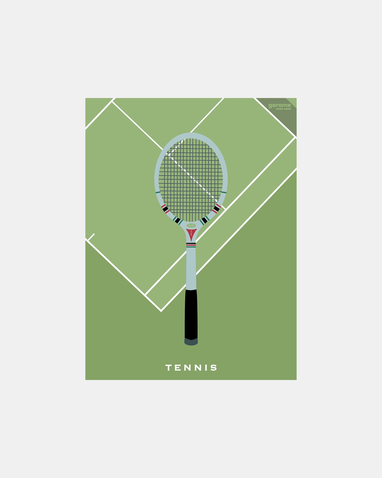 hong kong art print shop garome tennis vintage racquet sports 運動 網球禮物 海報 擺設 香港
