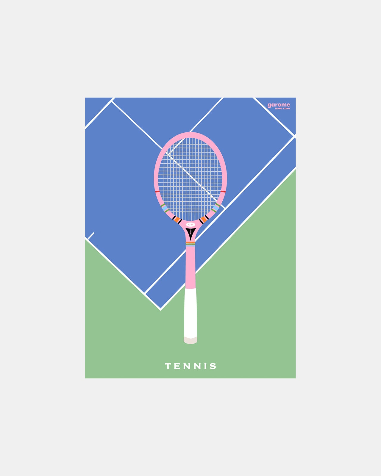 hong kong art print shop garome tennis vintage racquet sports 運動 網球禮物 海報 擺設 香港