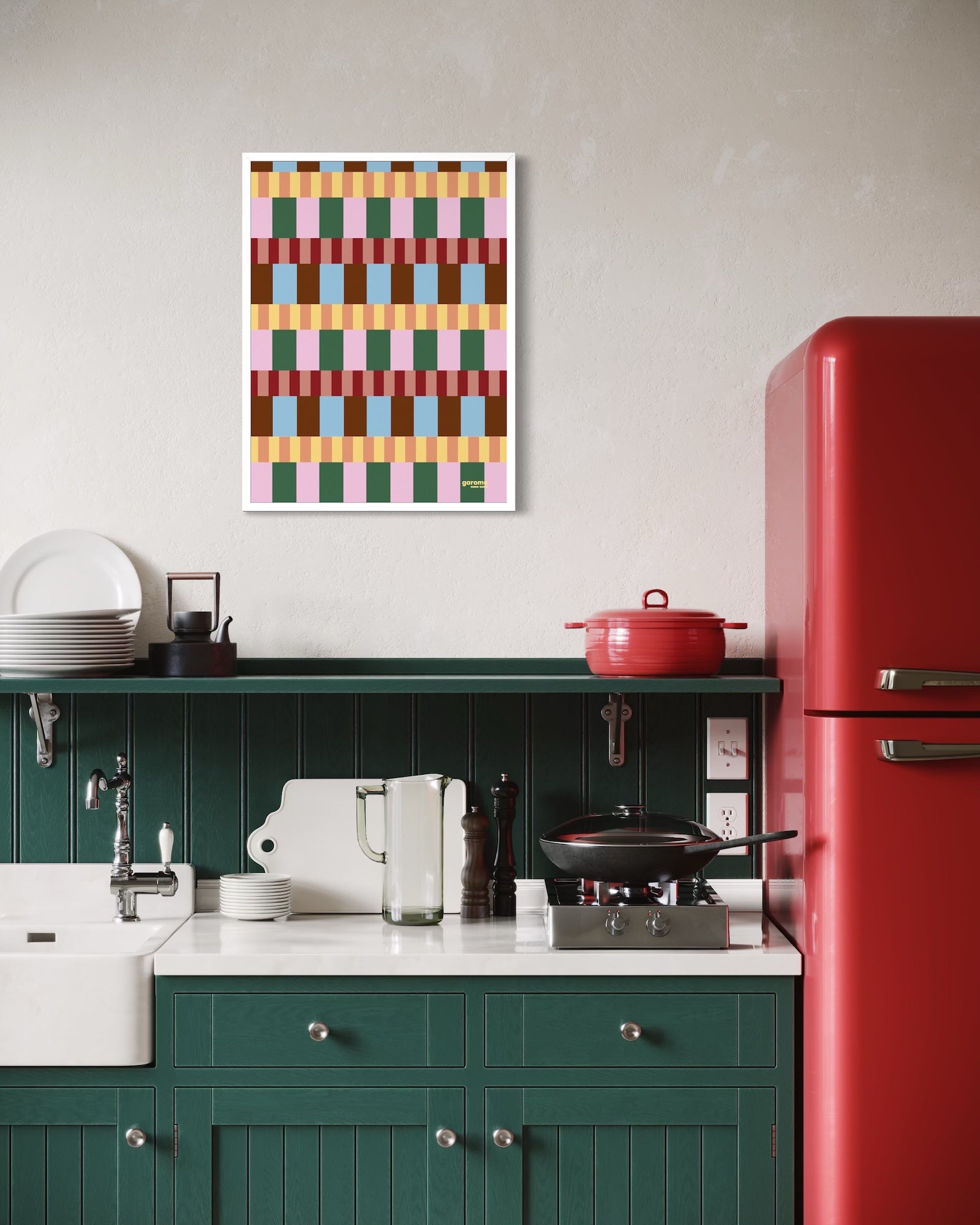 Together (i) Colour Pattern Art Print