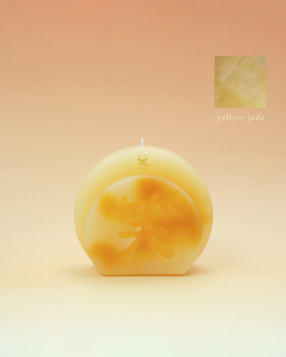 the tiny smile wax jade sculpture smile candle hong kong gift