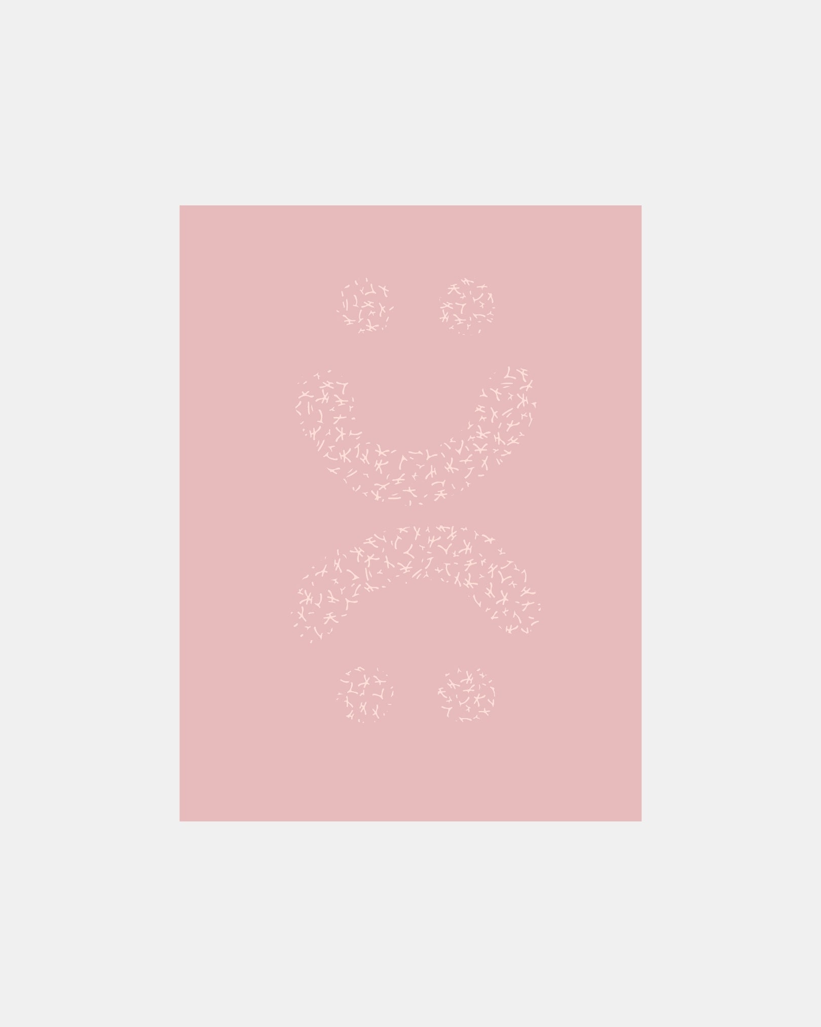 Up, down, haha (Pink) Art Print by TTS (the tiny smile) Limited Edition GAROME