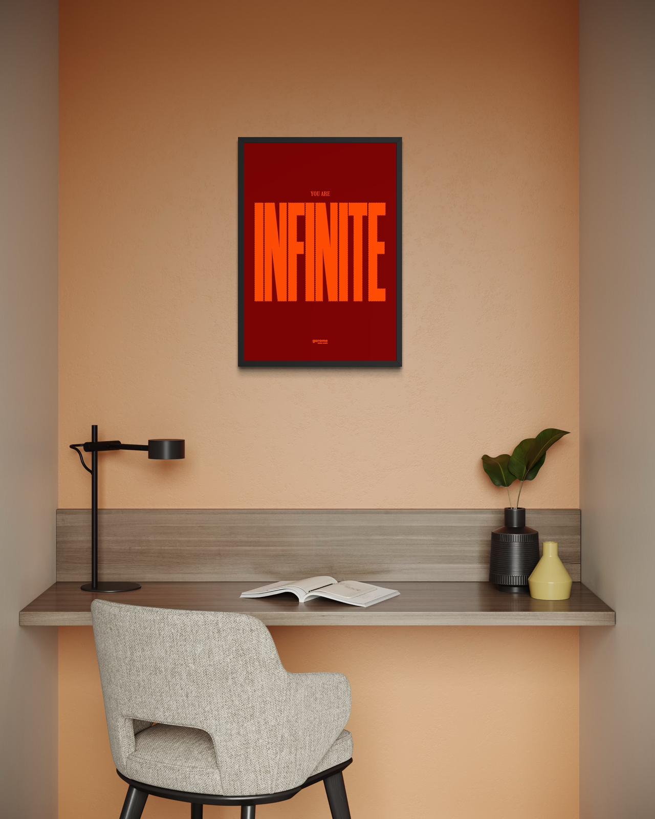 You Are Infinite Art Print (Orange)